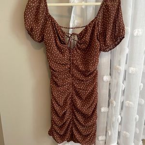 Brand New -Cotton Candy LA - Brown backless mini dress